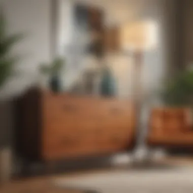 Iconic Mid-Century Furniture Close-up of iconic mid-century furniture highlighting its clean lines and functional design