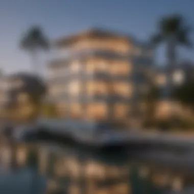 Stunning waterfront view of Venice Beach apartments