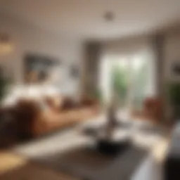 Cozy short-term rental space showcasing a stylish living area