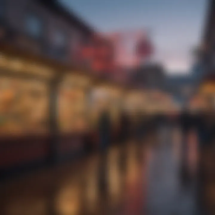 A serene view of Pike Place Market bustling with vibrant colors