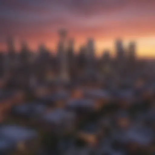 The stunning skyline of Seattle during sunset