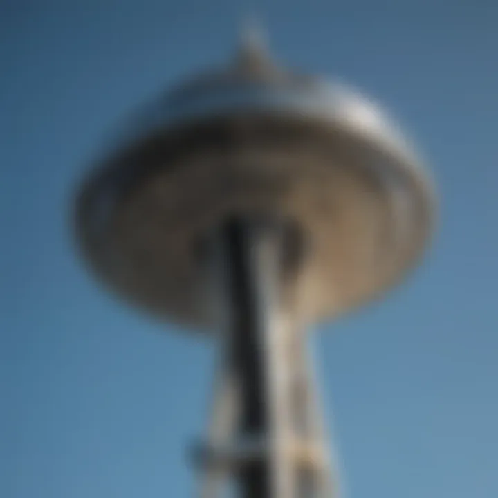 The iconic Space Needle standing tall against a clear blue sky