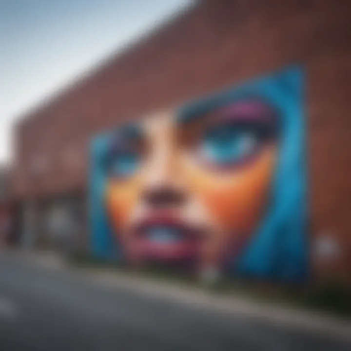 Vibrant street art in Atlanta's Krog Street Market