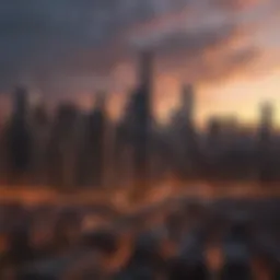 A stunning view of Chicago's skyline during sunset