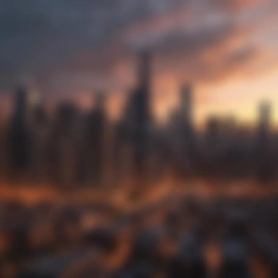 A stunning view of Chicago's skyline during sunset