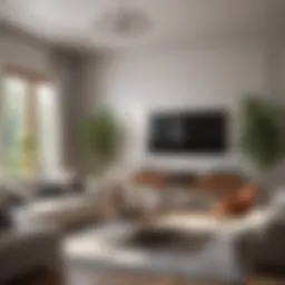 Elegant living room showcasing modern design elements