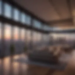 A breathtaking view of the innovative architecture of Room NYC showcasing modern design elements.