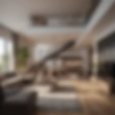 Inviting Atmosphere in Two-Floor Apartment Living Area Cozy and inviting atmosphere created in a two-floor apartment living area