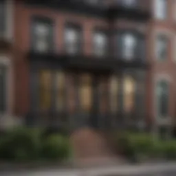 Charming Boston brownstone exterior
