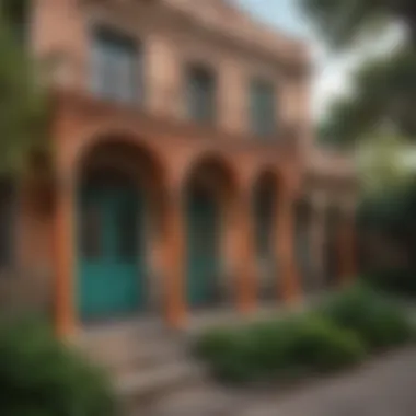 Architectural Wonders of San Antonio Charming architecture in a San Antonio neighborhood showcasing vibrant colors and intricate designs