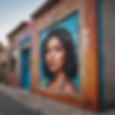 Vibrant Street Art in San Antonio Artistic murals and vibrant street art reflecting the cultural diversity of a San Antonio neighborhood