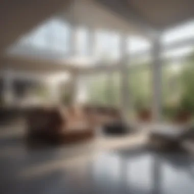 Airy Modern Living Space with Elevated Ceilings Modern living space featuring airy ambiance from elevated ceilings