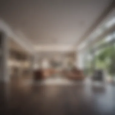 Open Floor Plan with Raised Ceiling Benefits Open floor plan highlighting the benefits of raised ceilings