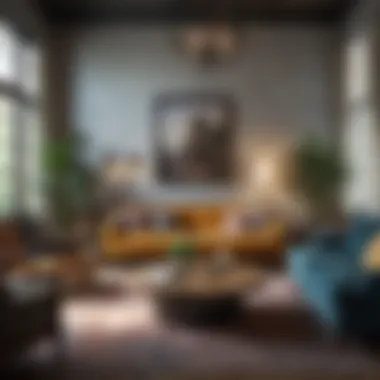 Eclectic Living Room Design A stylish living room featuring eclectic decor and vibrant colors