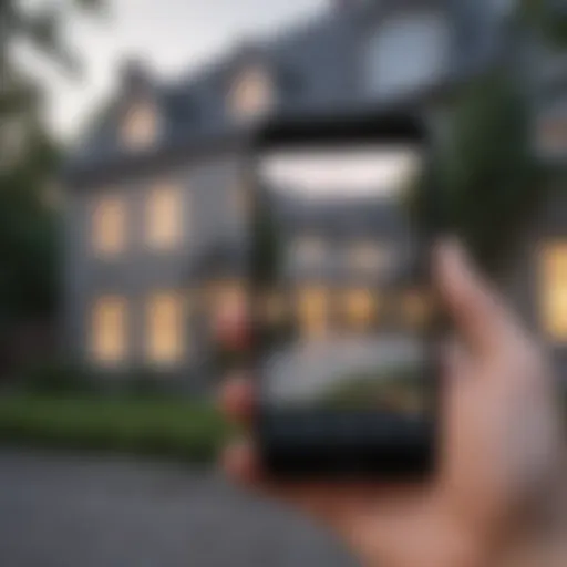 Smartphone displaying a house-hunting app interface