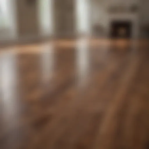 A pristine hardwood floor reflecting natural light