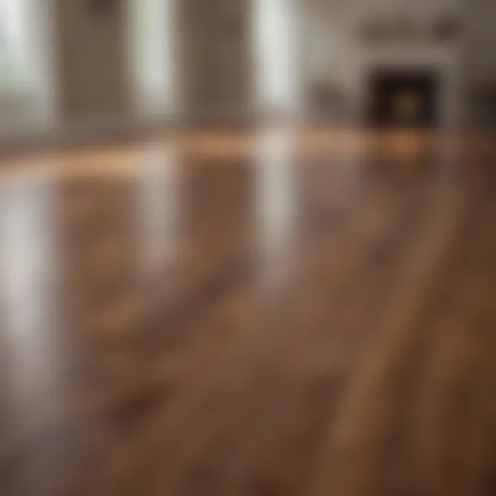 A pristine hardwood floor reflecting natural light