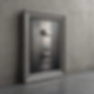 Techniques for aligning artwork on concrete surfaces Demonstration of aligning a picture frame on a concrete wall