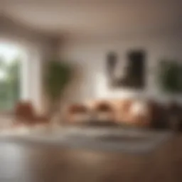A clean and organized living room after deep cleaning