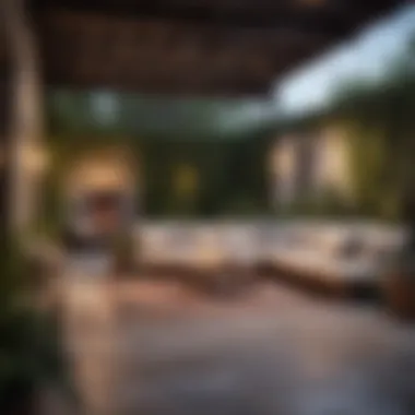 Charming outdoor patio area of a rental home