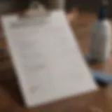Elegant house cleaning checklist on a clipboard