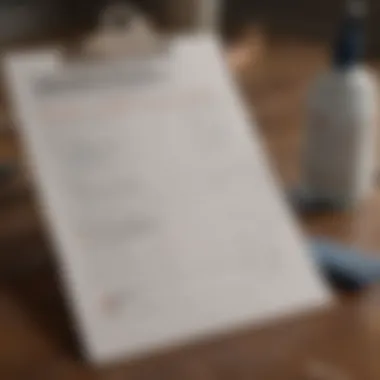 Essential House Cleaning Checklist Elegant house cleaning checklist on a clipboard