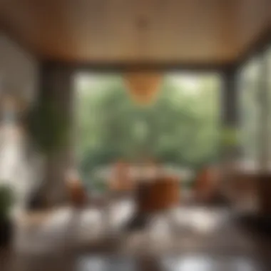 Mid Century Modern Dining Area A well-arranged dining area with mid century modern furnishings
