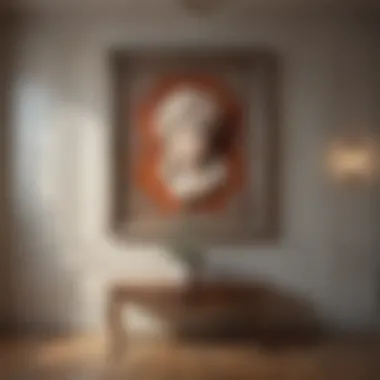 Art Enhancement in Interior Spaces A beautifully decorated room with art on plaster walls