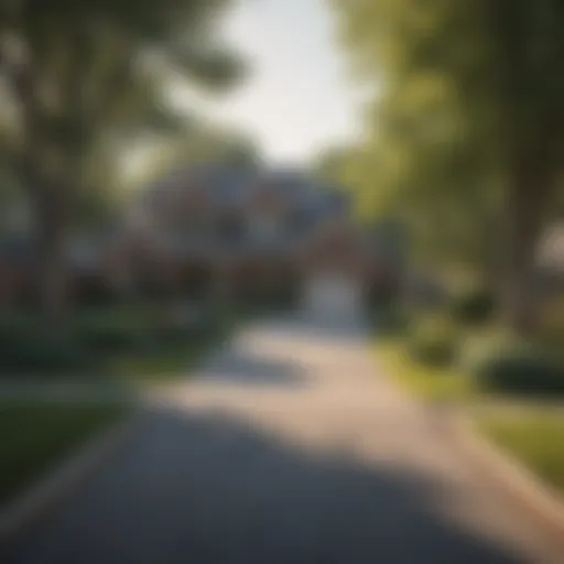 Scenic view of a suburban neighborhood in Illinois