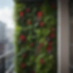 Lush vertical garden on an apartment balcony