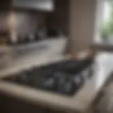 Sleek design of a modern kitchen stove with glass top