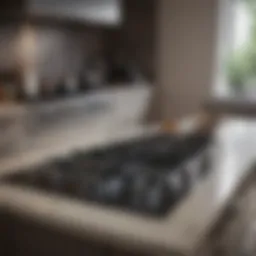 Sleek design of a modern kitchen stove with glass top