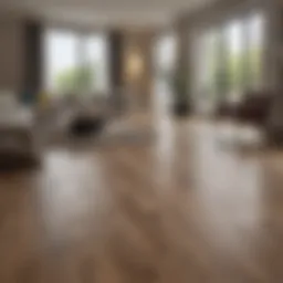 Stylish laminated flooring in a modern living room