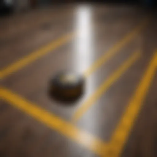 Measuring tape on floor
