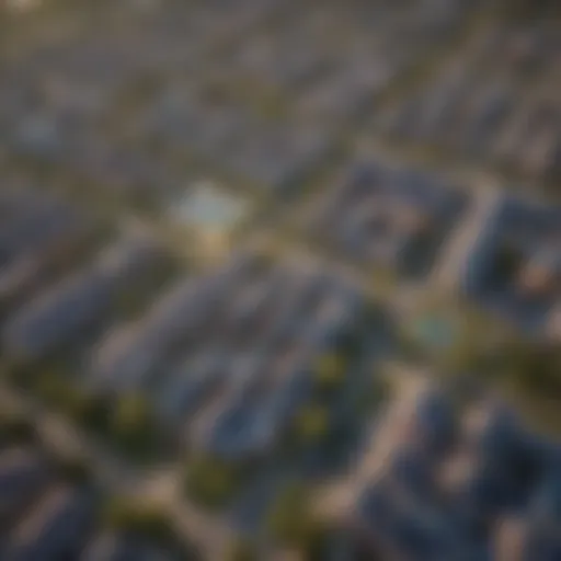 Aerial view of the neighborhoods surrounding TCU