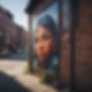 A vibrant street in Brooklyn showcasing local art and culture