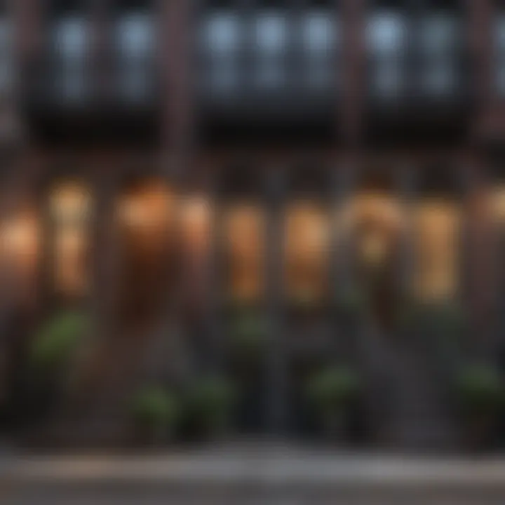 Charming brownstone buildings in a quiet neighborhood of New York