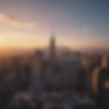 Manhattan Skyline at Sunset A stunning view of Manhattan skyline during sunset