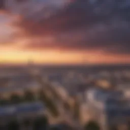 Scenic view of the iconic Washington, D.C. skyline at sunset