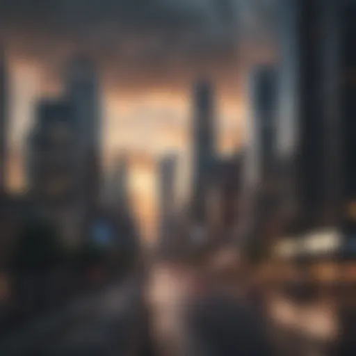 Skyline view of a thriving urban area