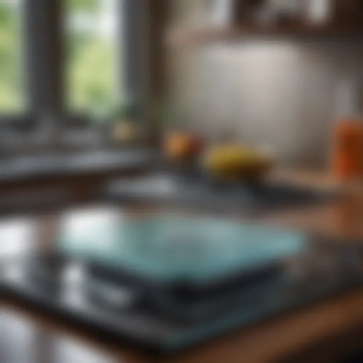 Comparison of a razor blade glass cooktop and a traditional cooktop