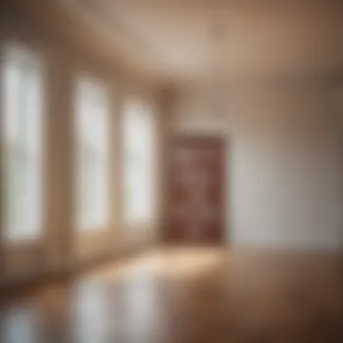 A person hanging a room for rent sign outside a house