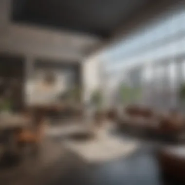 Communal Living: The Modern Rooming House Experience Modern interior setup of a rooming house showcasing communal spaces
