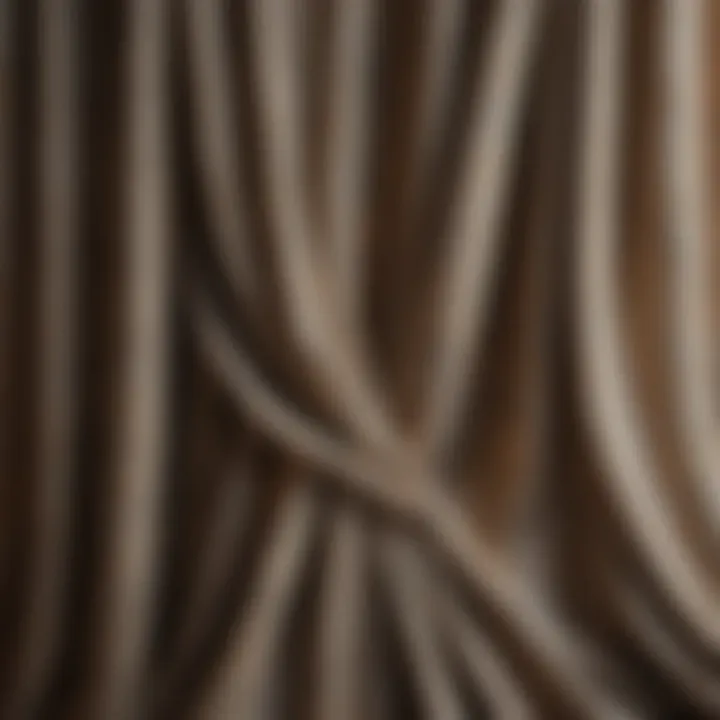 Heavy-weight drapery fabric with intricate patterns, showcasing its textural depth and durability.