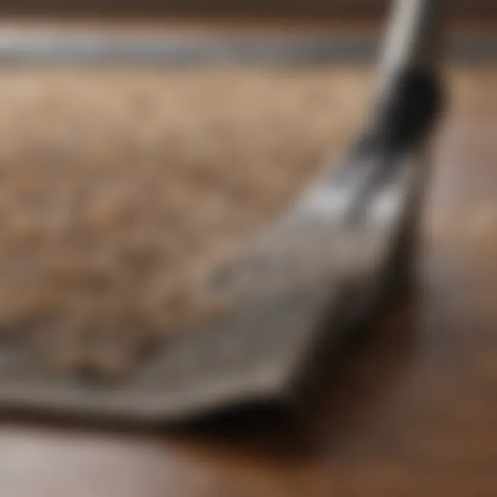 Close-up of a rug being cleaned with natural solutions