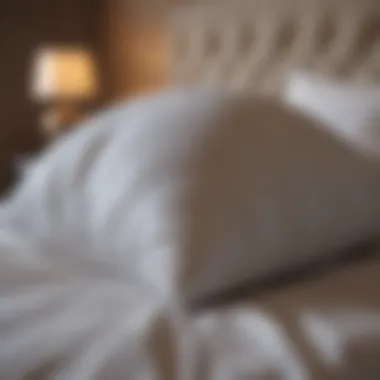 Pristine Pillow Care A pristine pillow with a soft texture displayed on a clean bed.