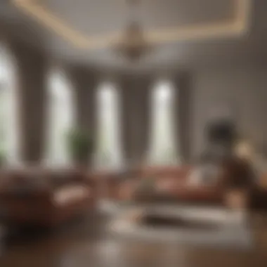 Elegant Living Room with Perfect Picture Placement Elegant living room showcasing ideal picture height