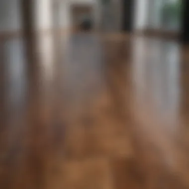 Before and after comparison of laminate floor shine