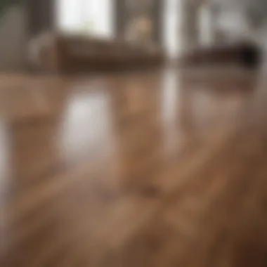 Shiny laminate flooring in a living room