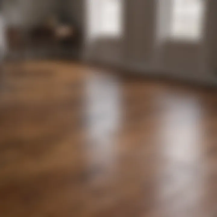 Dramatic before and after comparison of wood floor restoration